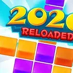 Färgglada block i lila och orange med texten 2020 Reloaded på en ljus bakgrund
