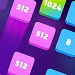 Färgglada nummerbrickor i olika nyanser av lila, blått och grönt med siffror som 512, 1024, 8, 32