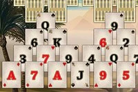 Roligt Tripeaks Solitaire-spel i antika Egypten