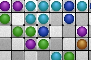 Arcade Lines Deluxe FÀrgglada bollar i ett rutnÀt pÄ en spelbrÀda