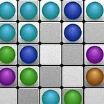 Arcade Lines Deluxe FÀrgglada bollar i ett rutnÀt pÄ en spelbrÀda