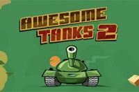 Redo dig för explosiv tankstrid i Awesome Tanks 2!