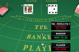 Njut av detta stiliga baccaratspel