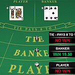 Njut av detta stiliga baccaratspel