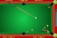 Välj 8-ball eller Straight Pool, sänk dina bollar och vinn