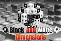 40 nivåer med 3D Mahjong i svart och vitt