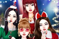 Är du ett fan av Black Pink är spelet Black Pink Christmas Concert Dress Up