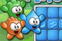 Ett roligt logikpussel där du spränger vattenblobs för att rensa spelplanen