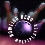 Bowlingklot och käglor med texten Bowling Hero Multiplayer