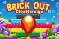 Roligt Brick Out Challenge-spel med färgglada tegelstenar