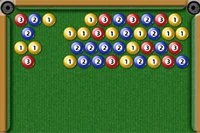 Bubble shooter-spel med biljardbollar