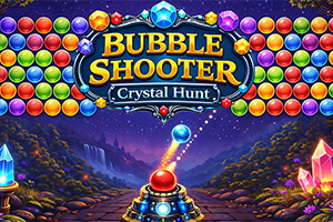 Skjut bubblor och samla kristaller