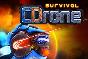 En science fiction-inspirerad drönare med färgglada effekter i rymdtema