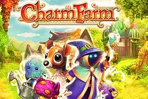 Charm Farm FÀrgglada fantasifigurer i en magisk skogsmiljö, med en figur i en blÄ mantel i förgrunden