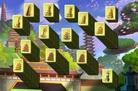Vackert Mahjong Solitaire-spel med uråldriga kinesiska torn