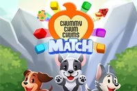 Chummy Chum Chums: Match är ett färgglatt blockspel med söta valpar