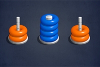 Färgglad Hoop Stack är ett klassiskt beroendeframkallande pusselspel