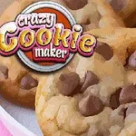Chokladkakor på ett fat med en färgglad logotyp i det övre vänstra hörnet