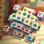 Kubformade block med olika emojis, inklusive pandor, rymdvarelser och katter, staplade i ett mönster