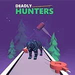 En animerad tiger går på en väg med träverktyg runt omkring, mot en bakgrund av lila himmel och granträd