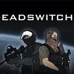 Deadswitch 3 TvÄ bevÀpnade soldater i stridsutrustning stÄr rygg mot rygg framför en planet, med texten Deadswitch 3 ovanför