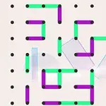 Färgglada linjer och prickar bildar ett geometriskt mönster
