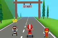 Ett trehjulingsrace-arkadspel med 3D-miljöer och modeller