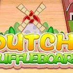 Vindmölla med lantlig bakgrund och texten Dutch Shuffleboard