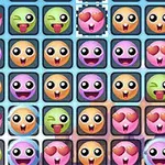 Färgglada emojis med olika ansiktsuttryck arrangerade i ett rutnät