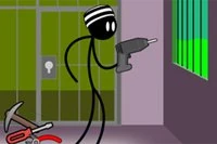 Hjälp fången Stickman att fly från fängelset