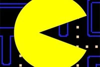 Pac-Man står stilla, och du ska ge honom mat!