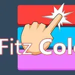 Hand som pekar på färgglada staplar med texten Fitz Color över