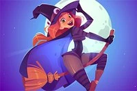 Spela Flappy Witch och flyg fågeln genom att hoppa och undvika rör