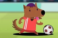 Fotbollsmästerskap med söta hundar