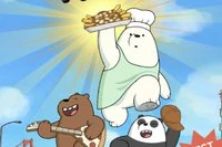 Björnarna från We Bare Bears lagar pommes frites i detta onlinespel
