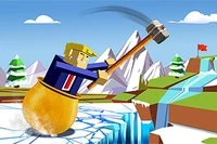 Använd din pålitliga hammare för att ta dig över snöiga berg och hjälp