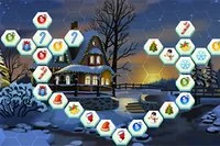 Mahjong Hex Connect-spel för jul