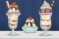 Tryck på knapparna för att göra glass-sundaes