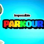 En tecknad figur med skägg och mössa samt texten Impossible Parkour i flerfärg på en blå bakgrund