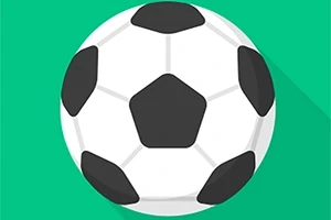 Vit och svart fotboll mot en grön bakgrund