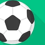 Vit och svart fotboll mot en grön bakgrund