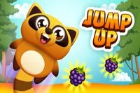 Låt din gosiga lilla tvättbjörn hoppa upp mot himlen i Jump Up!