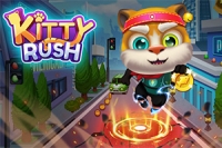 Spring, jaga och rusa med söta Kitty Rush i ett snabbt och roligt oändligt