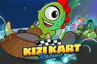 Sätt igång motorerna och tävla genom världarna i KIZI KART