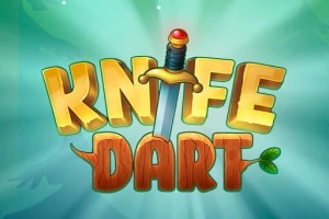 Titeln Knife Dart med en kniv som en del av designen på en grön bakgrund