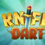 Titeln Knife Dart med en kniv som en del av designen på en grön bakgrund