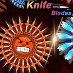 Två animerade, arga ansikten, ett orange och ett blått, omgivna av skarpa blad i strid mot varandra