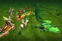 Strategiskt stridsspel med riddare och drakar
