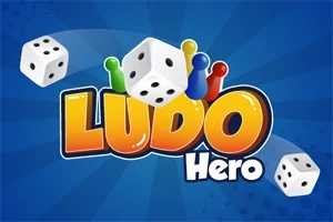 Tärningar och färgglada spelpjäser mot en blå bakgrund