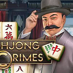 En man med mustasch och hatt står framför en bakgrund av mahjong-brickor med texten Mahjong Crimes i förgrunden